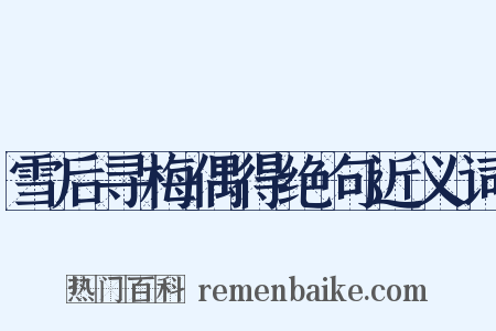 雪后寻梅偶得绝句近义词是什么意思的图片